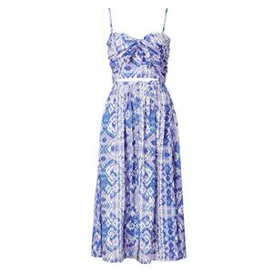 Anthropologie Blue and White Midi Dress